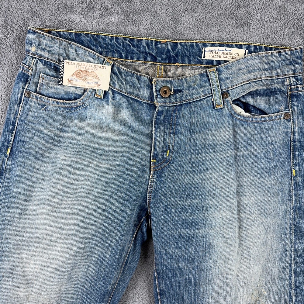 Polo Jeans Co Ralph Lauren Whitney Jeans Womens 10 Blue Straight Leg Medium Wash